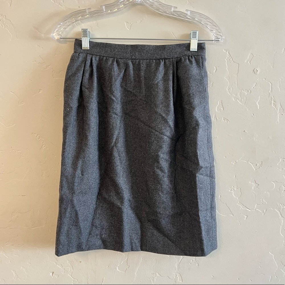 Valentino Boutique Dark Gray High Waisted Pencil Skirt Size 6